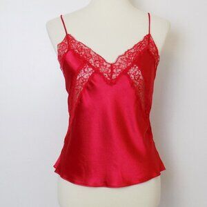 nwt victoria's secret satin and lace luxe cami top flowy silky